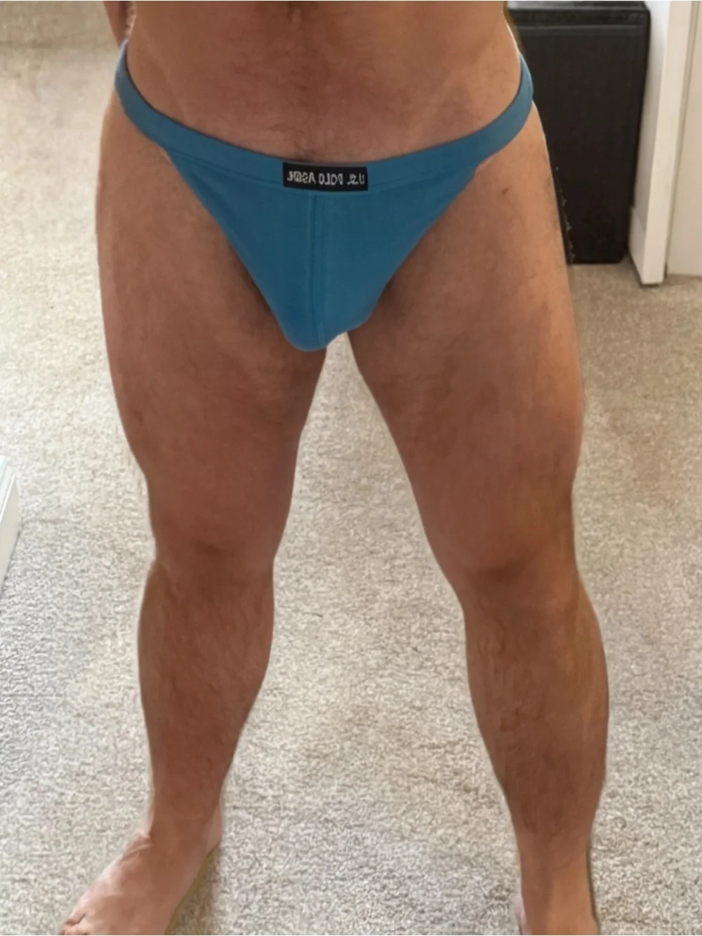 Men's Lite Blue String Bikini Briefs NWOT
